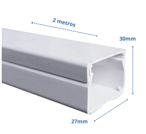 CABLECANAL SIN ADHESIVO 27X30MM TIRA 2MTS