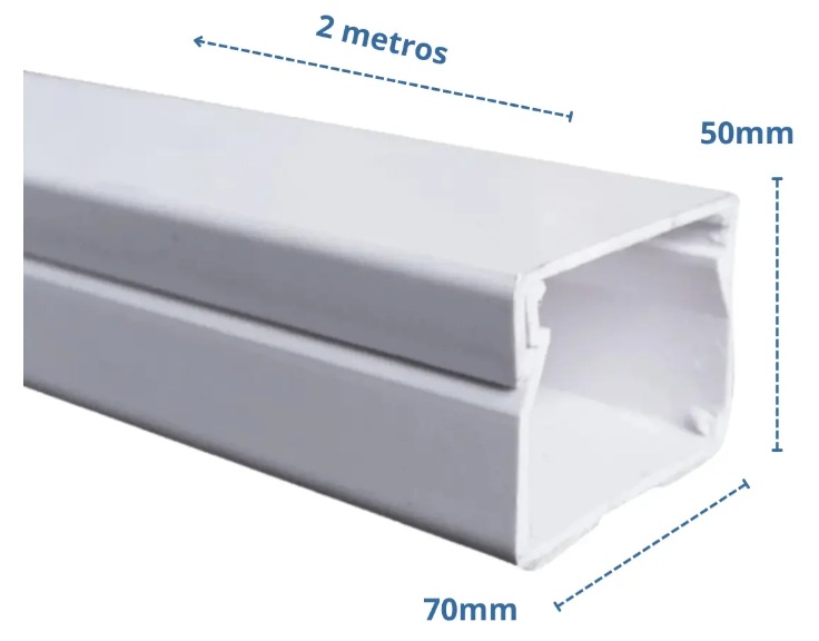 CABLECANAL PARA CAÑERIA SPLIT 70X50MM TIRA 2MTS