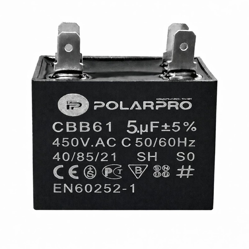 CAPACITOR CUADRADO 5MF CBB61 450V