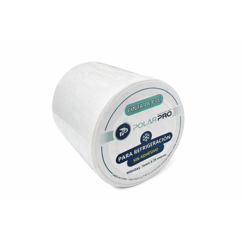 CINTA PVC SIN ADHESIVO BLANCA POLAR PRO 7CM X 20 MTS