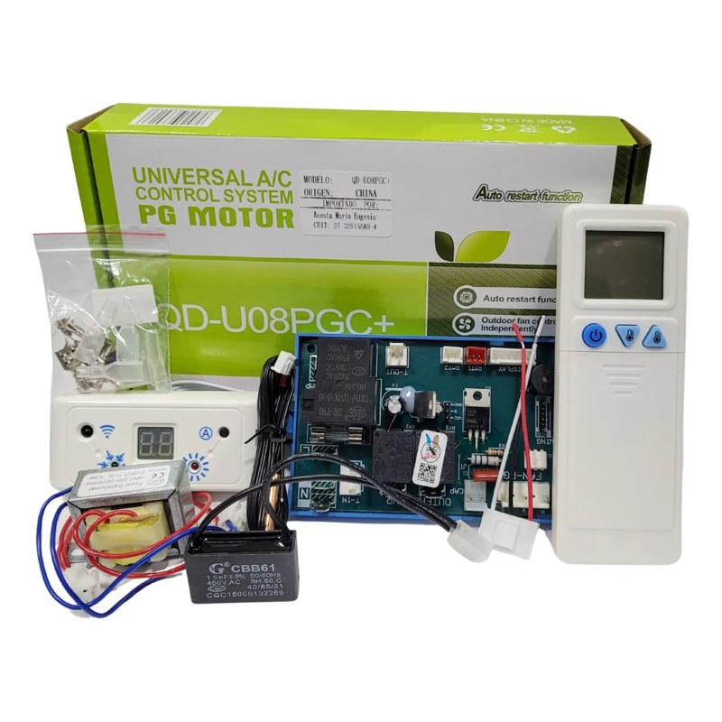 PLAQUETA AIRE UNIVERSAL POR PULSO QD-U08PGC+ DISPLAY