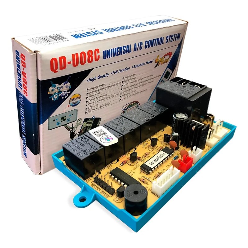 PLAQUETA AIRE UNIVERSAL POR RELAY QD-U08C DISPLAY